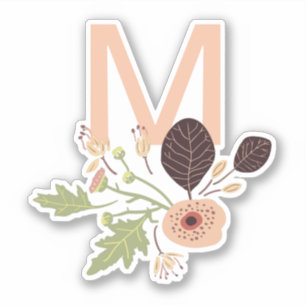 Pegatina Motif floral monogramo de tubo lúdico