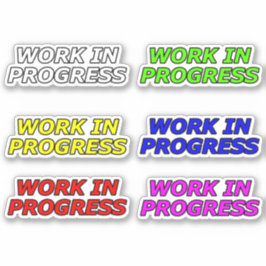 Pegatina Motivación del trabajo en curso