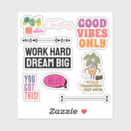 Pegatina Motivational Plant Quote Sticker Sheet | Christmas