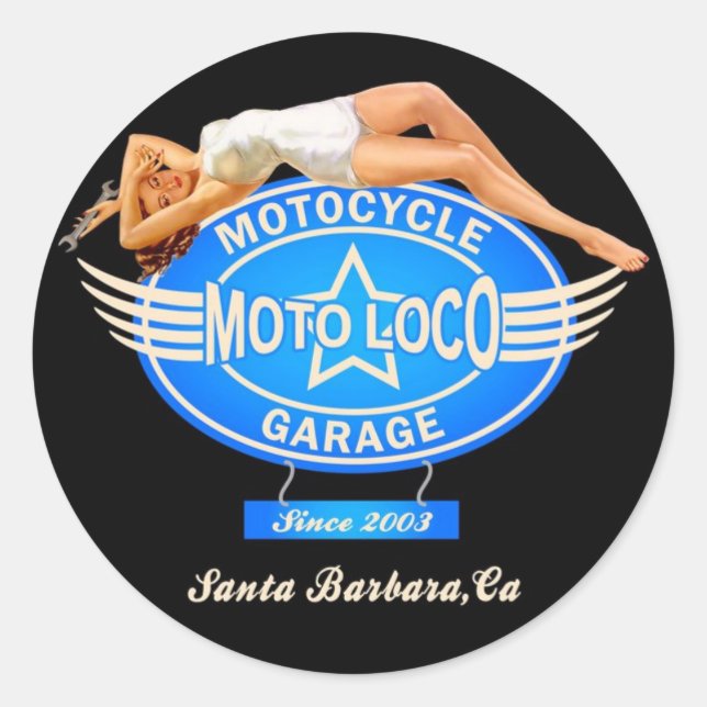 Pegatina Moto Loco (Anverso)