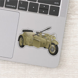 Pegatina Motocicleta alemana WW2 con sidecar