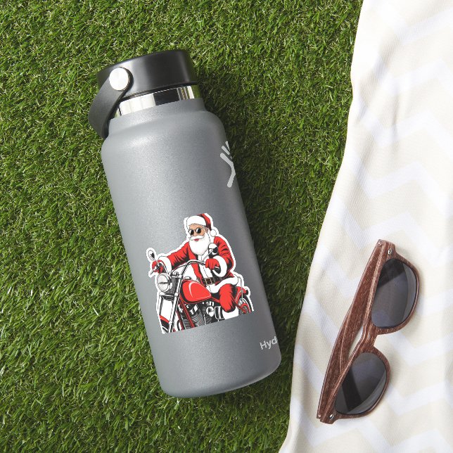 Pegatina Motocicleta de Santa Riding (HydroFlask Insitu)