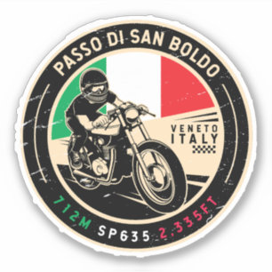 Pegatina Motocicleta del paso de San Boldo