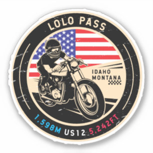 Pegatina Motocicleta Lolo Pass Idaho