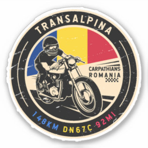 Pegatina Motocicleta Transalpina Rumanía