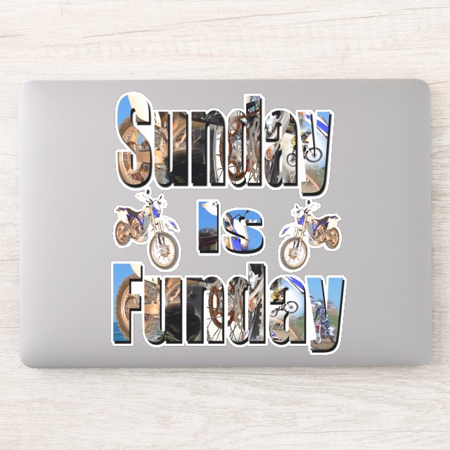 Pegatina Motociclismo El Domingo, (Ordenador)