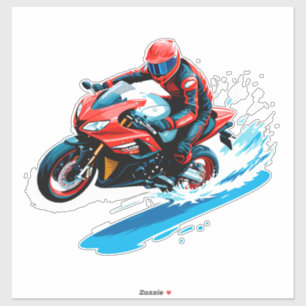 Pegatina Motociclista con estilo