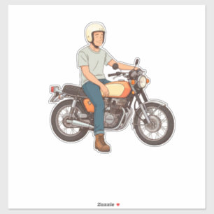 Pegatina Motociclista conduciendo una motocicleta