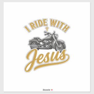 Pegatina Motociclista Cristiano Yo conduzco con Jesús Camis