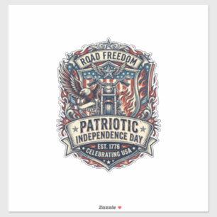 Pegatina Motociclista Patriota Motor Patriótico Carretera L