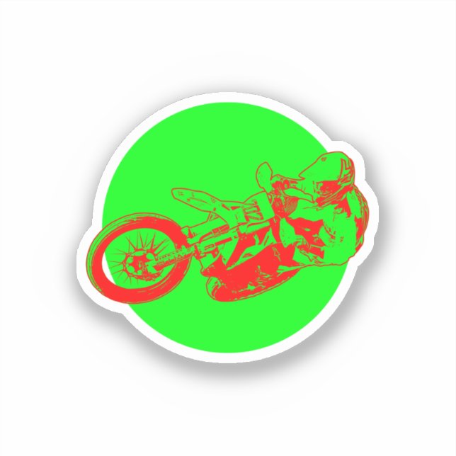 Pegatina Motocross (Anverso)