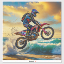 Pegatina Motocross Racer en Beach Race II
