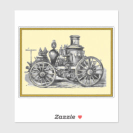 Pegatina Motor de fuego de vintage