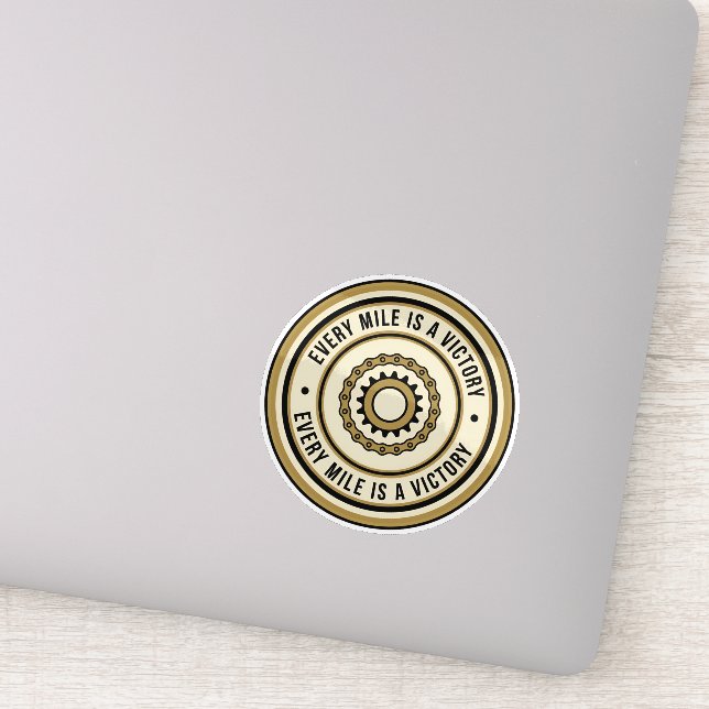 Pegatina Motorcycle Distance Achievement Style (Detalle)