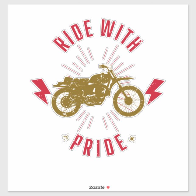 Pegatina Motorcyclist Proud Biker Motorbike (Hoja)