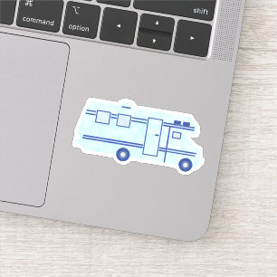 Pegatina Motorhome RV Camper Travel Van Cute Lt Blue Paint