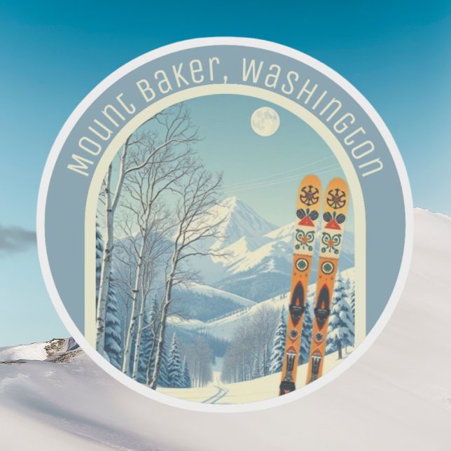 Pegatina Mount Baker Washington Cascades ski souvenir  (Subido por el creador)