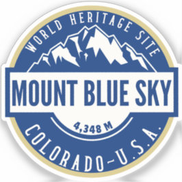 Pegatina Mount Blue Sky Colorado Elev 4348 m
