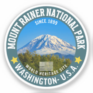 Pegatina Mount Rainier National Park – Washington Mountain