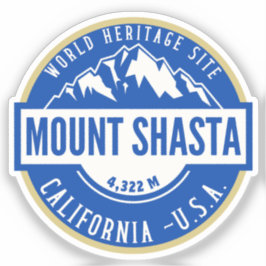 Pegatina Mount Shasta California Mountain Landscape