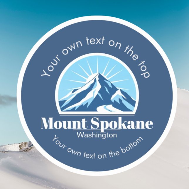 Pegatina Mount Spokane Washington ski resort vacation  (Subido por el creador)