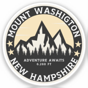 Pegatina Mount Washington Mountain Souvenir Mount Washingto