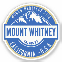 Pegatina Mount Whitney California Mountain Logo