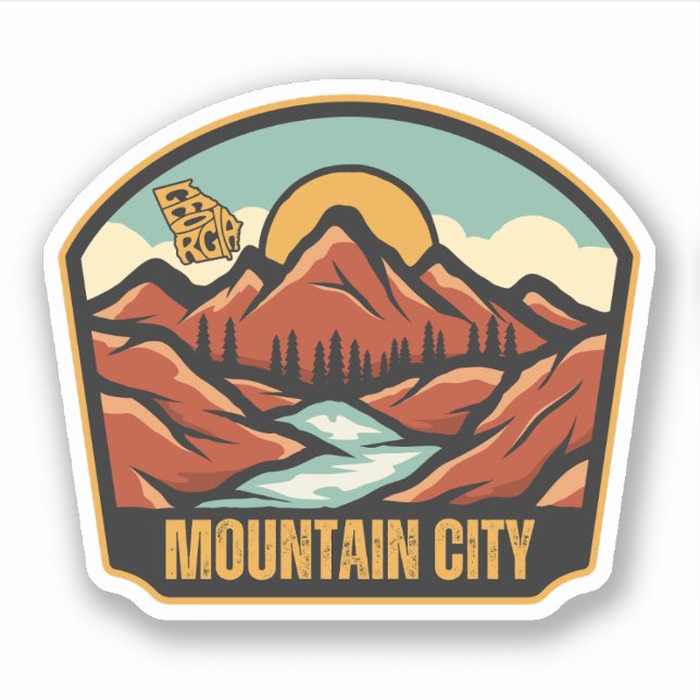 Pegatina Mountain City, Georgia (Anverso)