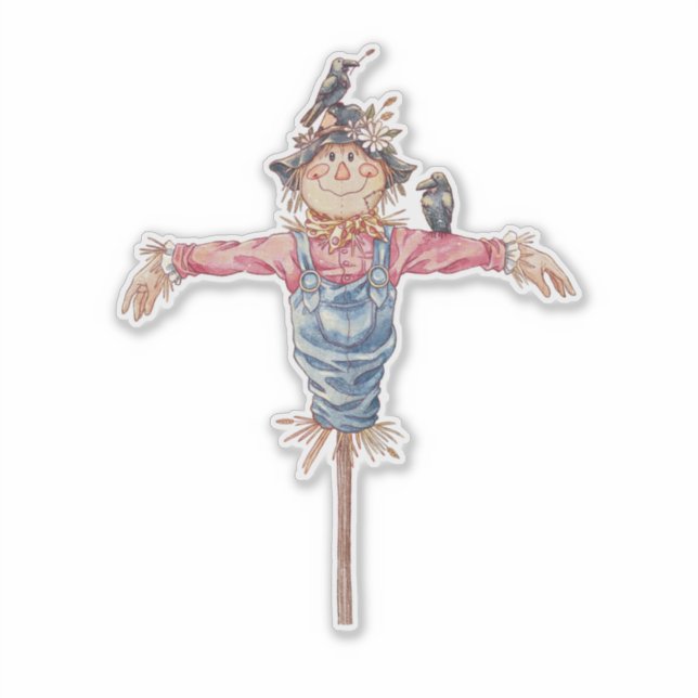 Pegatina "Mr Scarecrow" - Personaje de Halloween (Anverso)