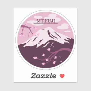 Pegatina Mt. Fuji (rosa)