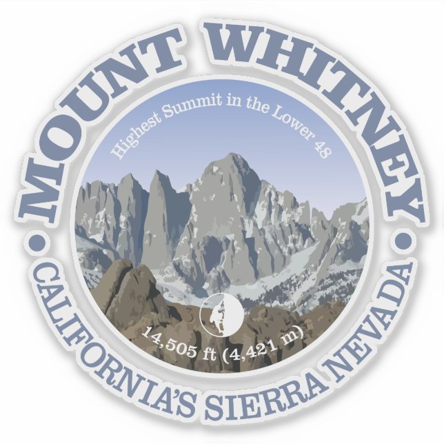 Pegatina Mt Whitney (Anverso)