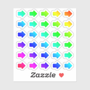 Pegatina Muchas Flechas De Colores Pequeñas Formas Para Fl