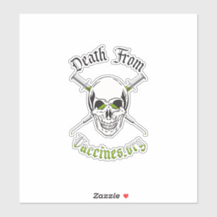 Pegatina Muerte por vacunas Personalizado-Pegatina de vinil
