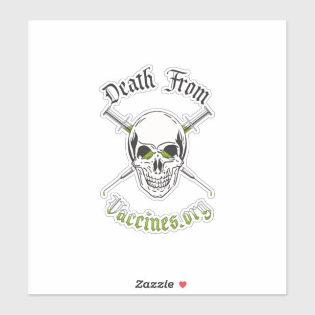 Pegatina Muerte por vacunas Personalizado-Pegatina de vinil (Hoja)