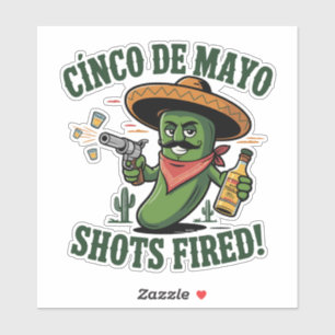 Pegatina Muestreo de Cinco de Mayo Chili - Disparos!