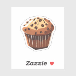 Pegatina Muffin de chispas de chocolate