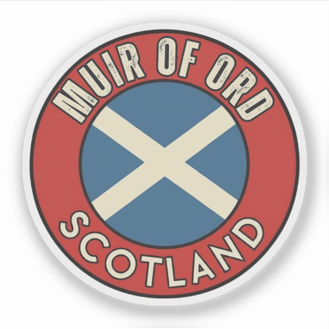 Pegatina Muir of Ord, Scotland (Anverso)