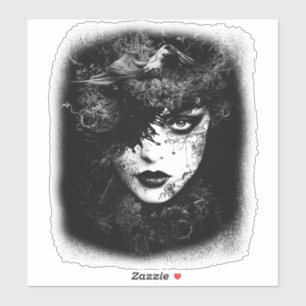 Pegatina Mujer gótico