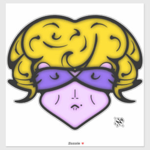 Pegatina mujer personalizado con marca de belleza y gafas v