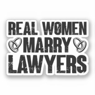 Pegatina Mujeres reales se casan con abogados marido abogad
