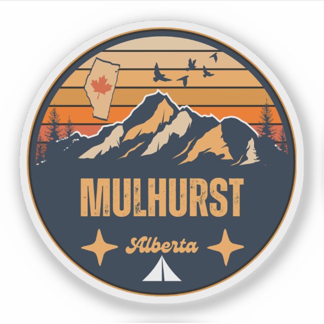 Pegatina Mulhurst, Alberta (Anverso)