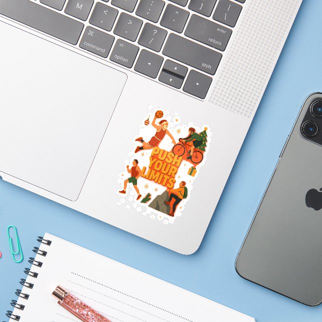 pegatina 🏆 Multi-Sport Champions (Ordenado portátil con iPhone)