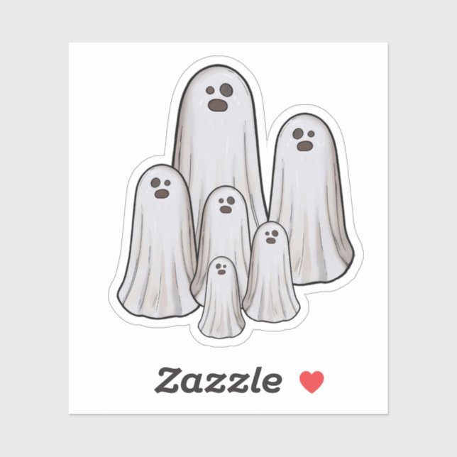 Pegatina Multiple fantasmas halloween (Hoja)