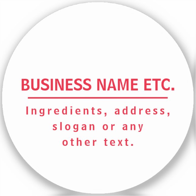 Pegatina Multipropósito rojo y blanco (Anverso)