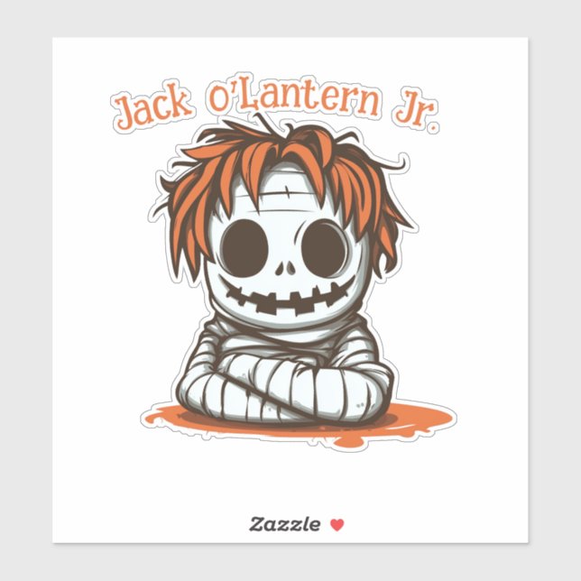 Pegatina Mumitificado Jack O' Lantern (Hoja)