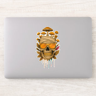 Pegatina Mummy Mushroom Skull