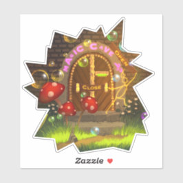 Pegatina Mundo Mágico Sticker Brillante Colorido