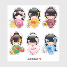 Muñecas Kokeshi con un año de edad - Chicas japone