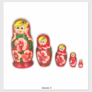 Pegatina Muñecas rusas de Matryoshka