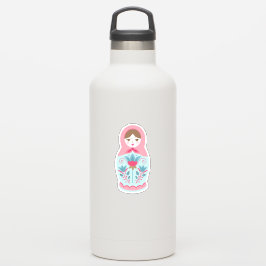 Pegatina Muñecas rusas de nidificación rosada